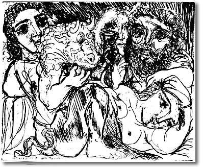Minotaur,drinker And Women — Pablo Picasso