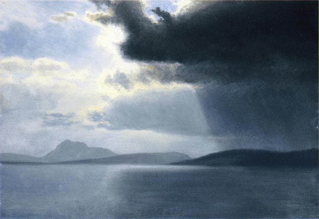 Approaching Thunderstorm On The Hudson River — Albert Bierstadt