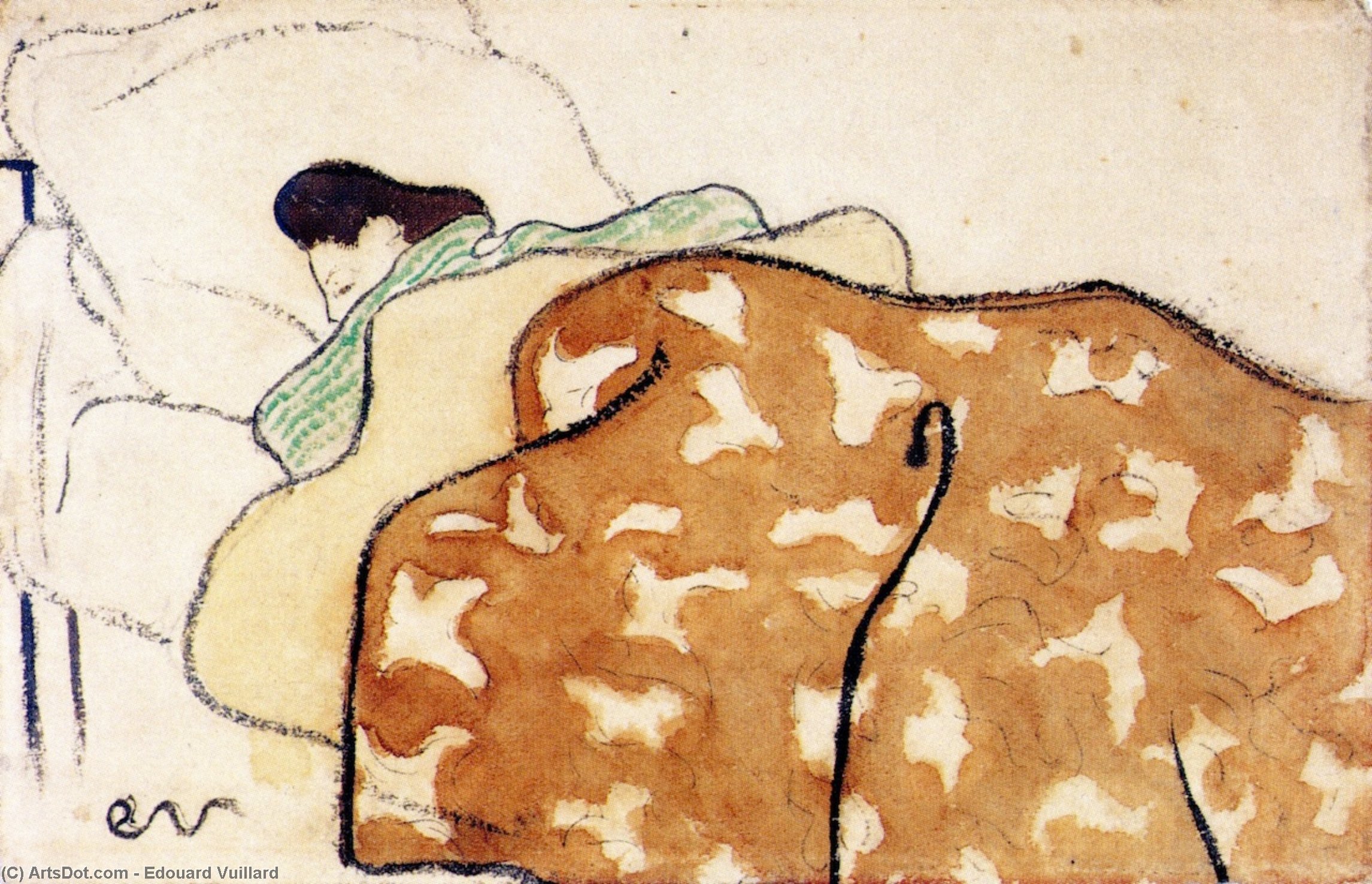 Woman In Bed — Jean-édouard Vuillard