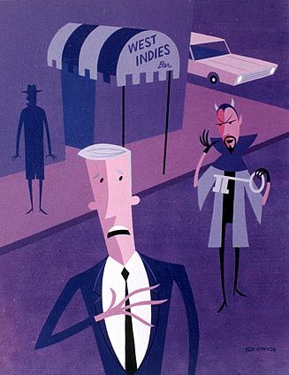 The Calypso Singer Appears As The Devil — Josh Agle (shag)
