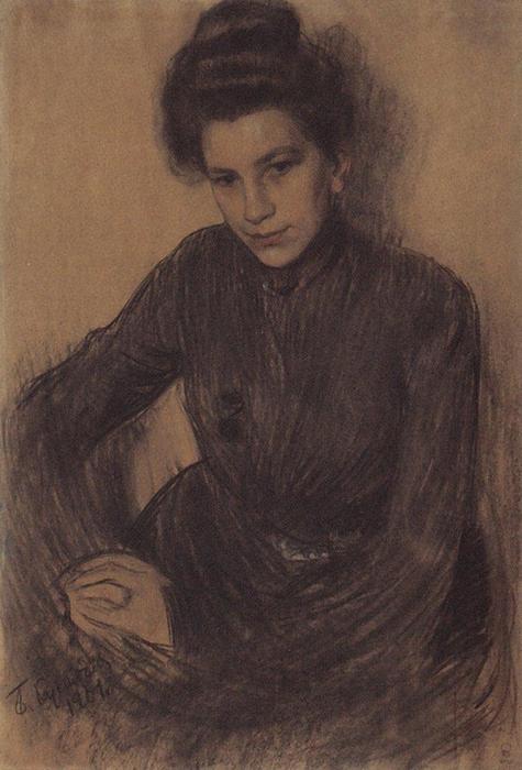 Portrait Of Z. Proshinskaya — Boris Michailowitsch Kustodijew