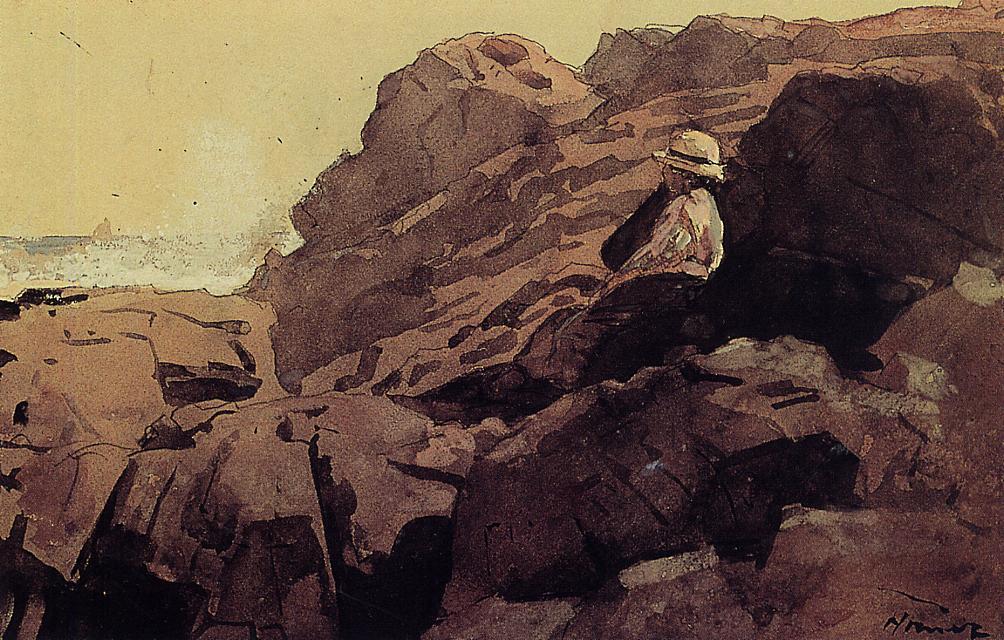 Boy On The Rocks — Winslow Homer