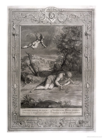 Picart Narcissus Falls In Love With His Own Reflection — Bernard Picart