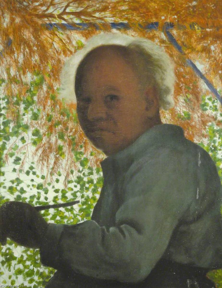 Self Portrait With A Green Brush — Arthur Segal