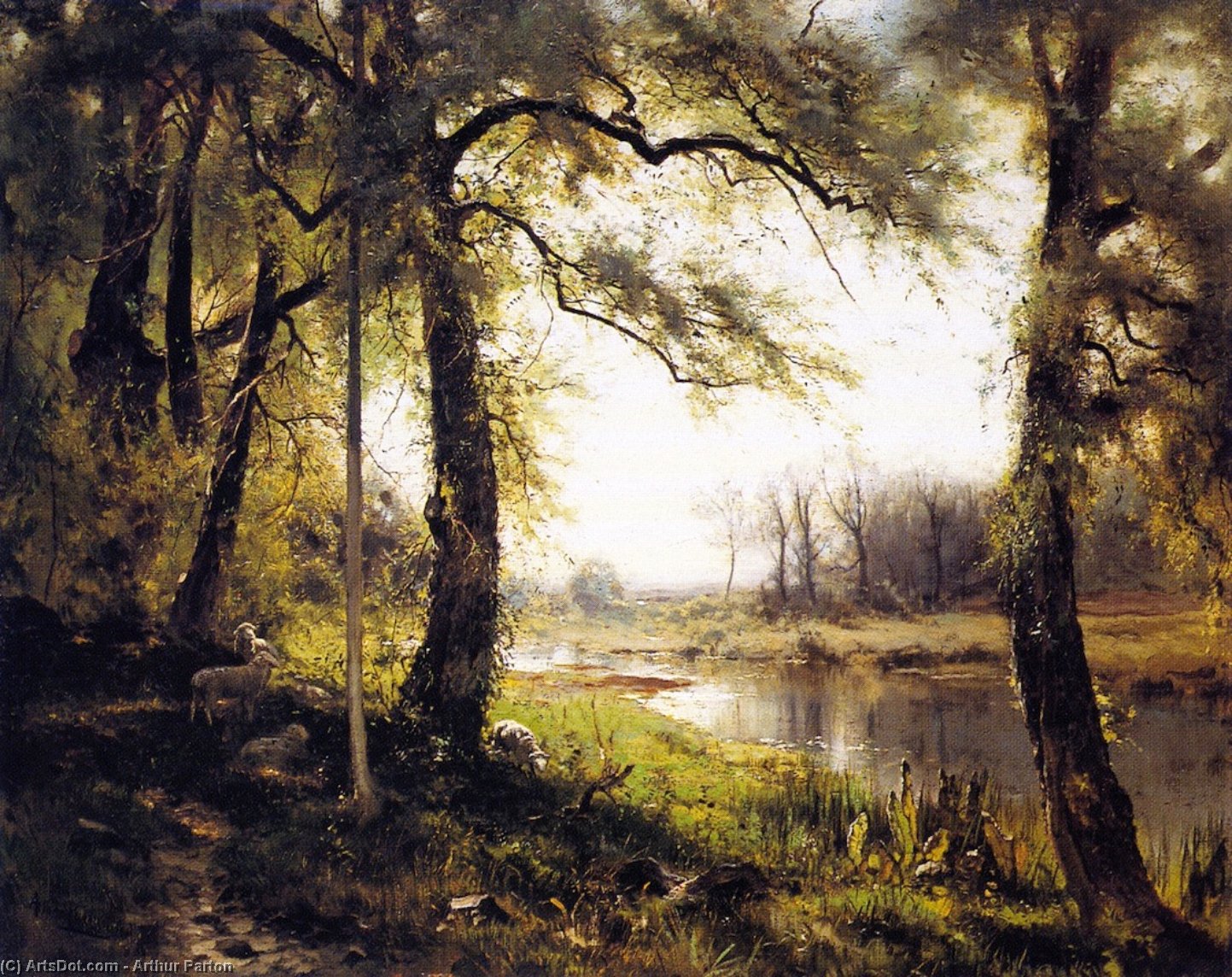 A Wooded Landscape — Arthur Parton