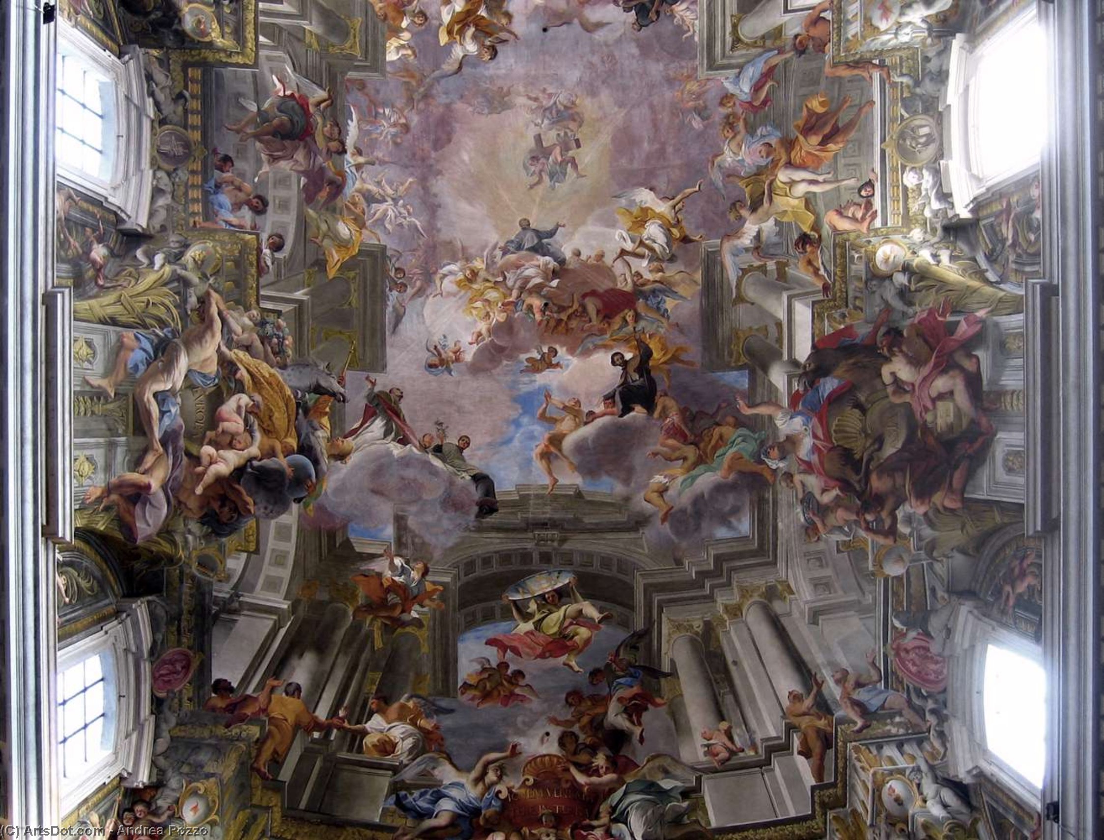 Allegory Of The Jesuits' Missionary Work (detail) (12) — Andrea Pozzo