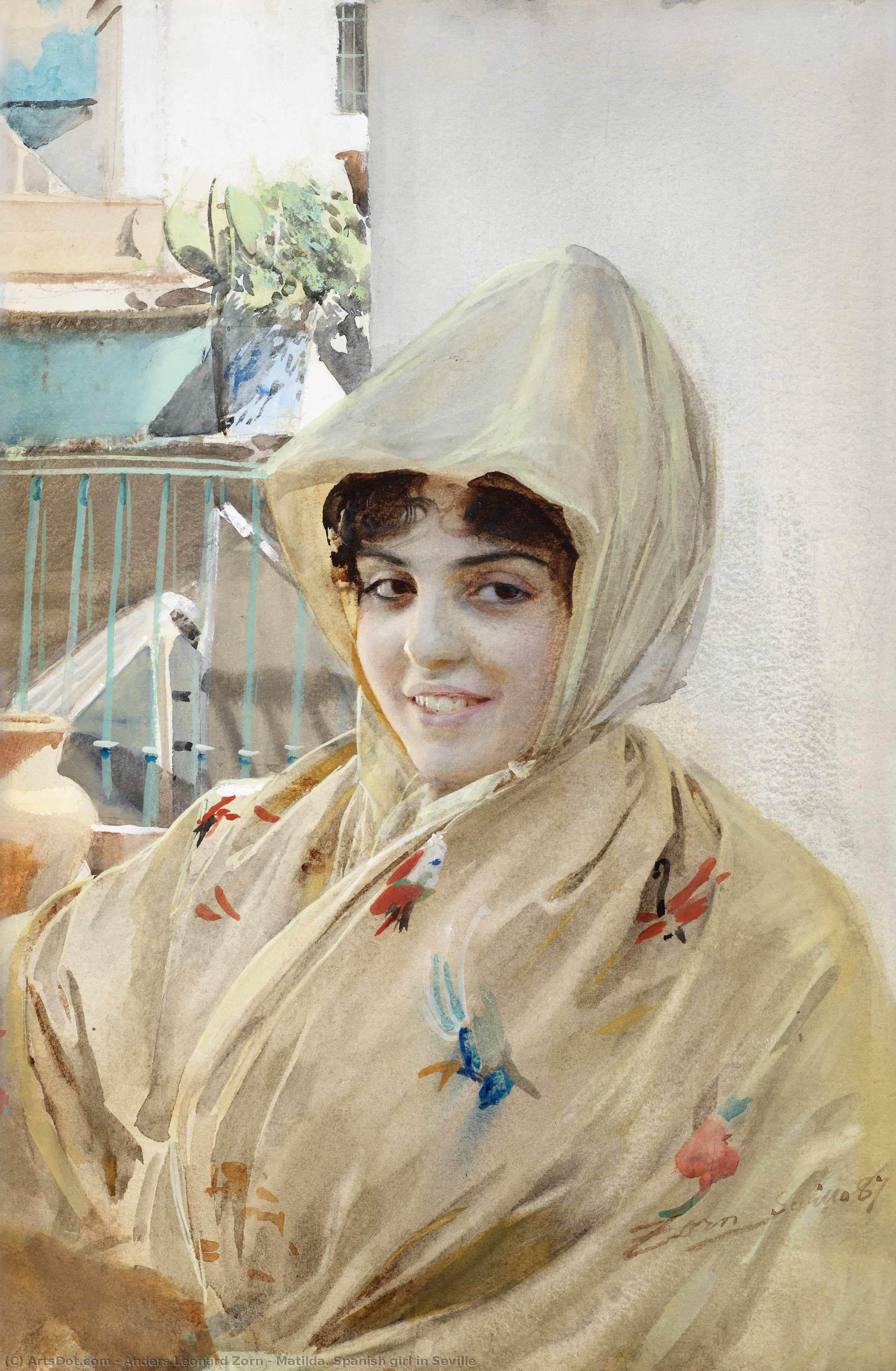 Matilda. Spanish Girl In Seville — Anders Leonard Zorn