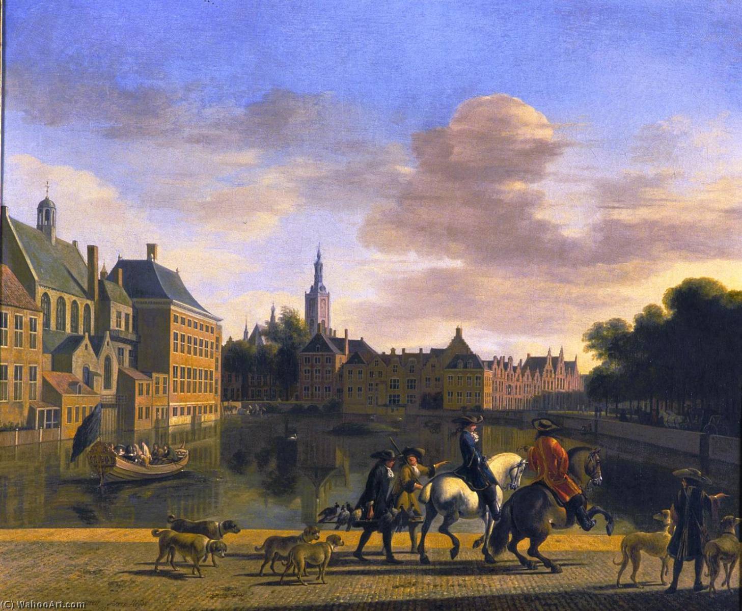 The Hofvijver As Seen From The Korte Vijverberg (the Hague) — Gerrit Adriaenszoon Berckheyde