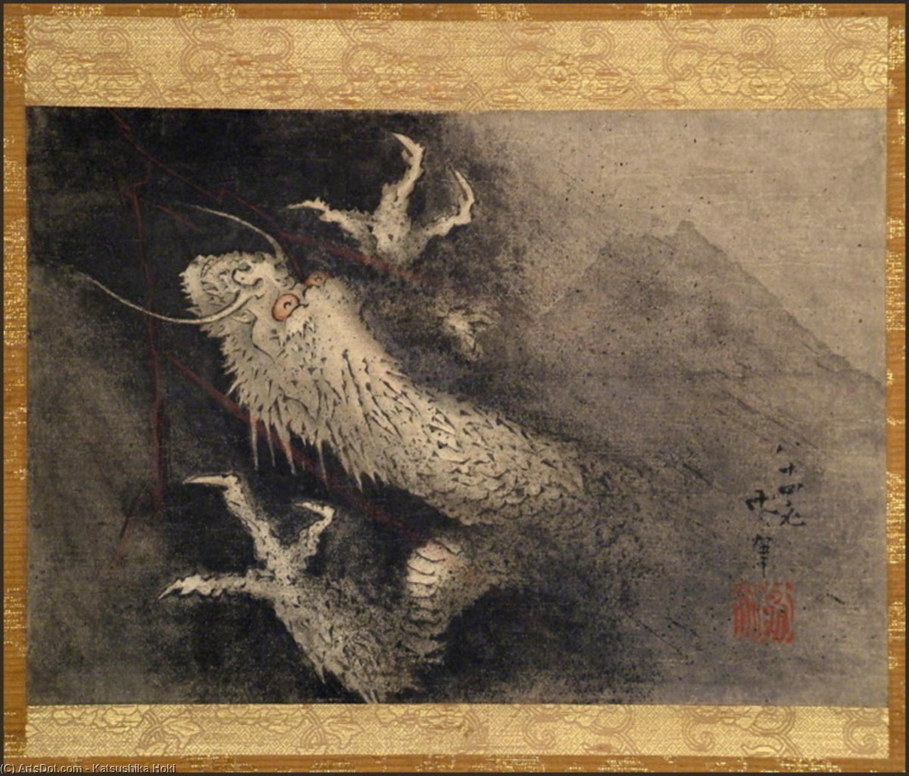 Ascending Dragon And Fuji — Katsushika Hokusai