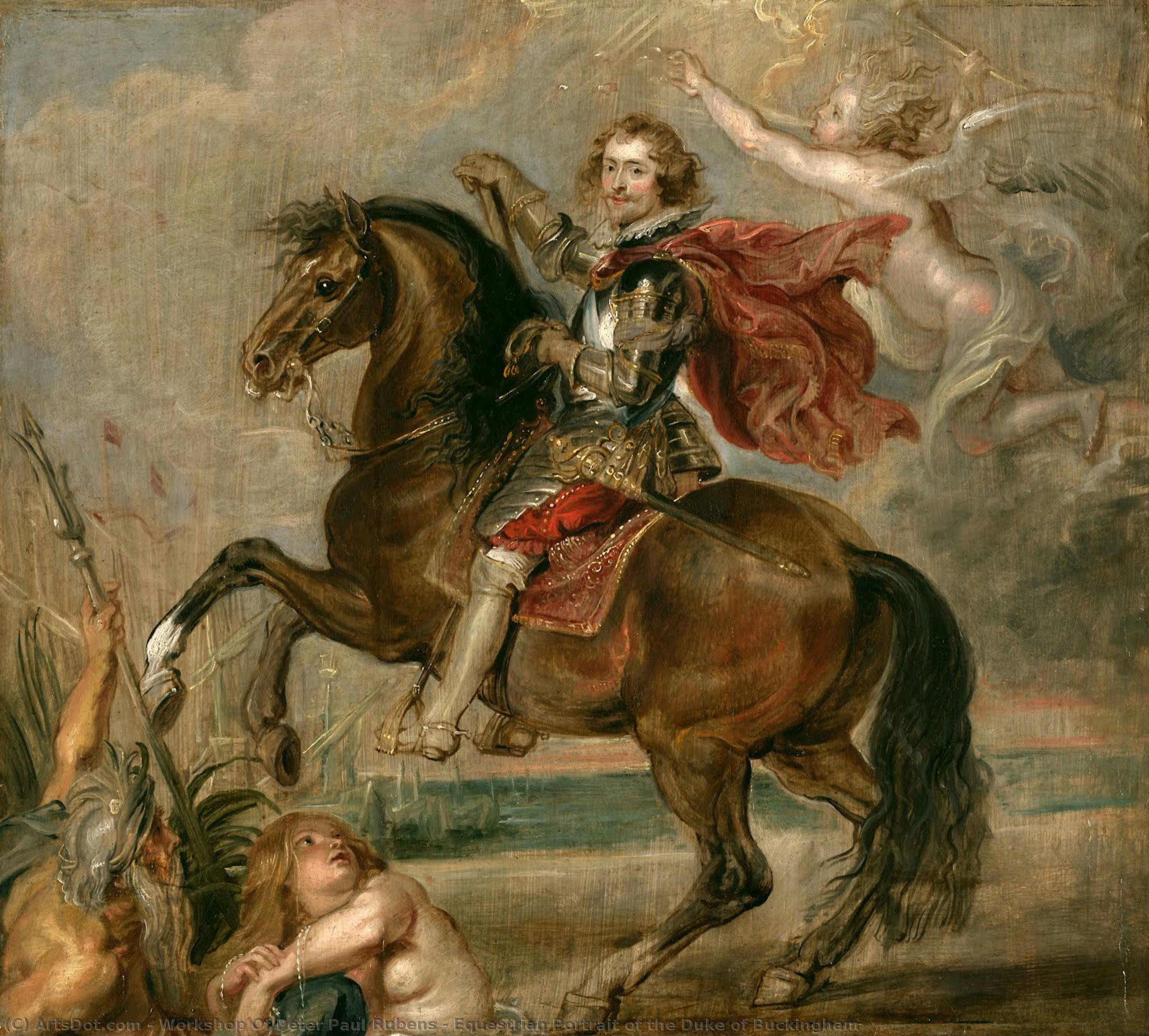 Equestrian Portrait Of The Duke Of Buckingham — Workshop Of Peter Paul Rubens