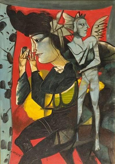 Female Figure With An Angel — Dimitris Mytaras