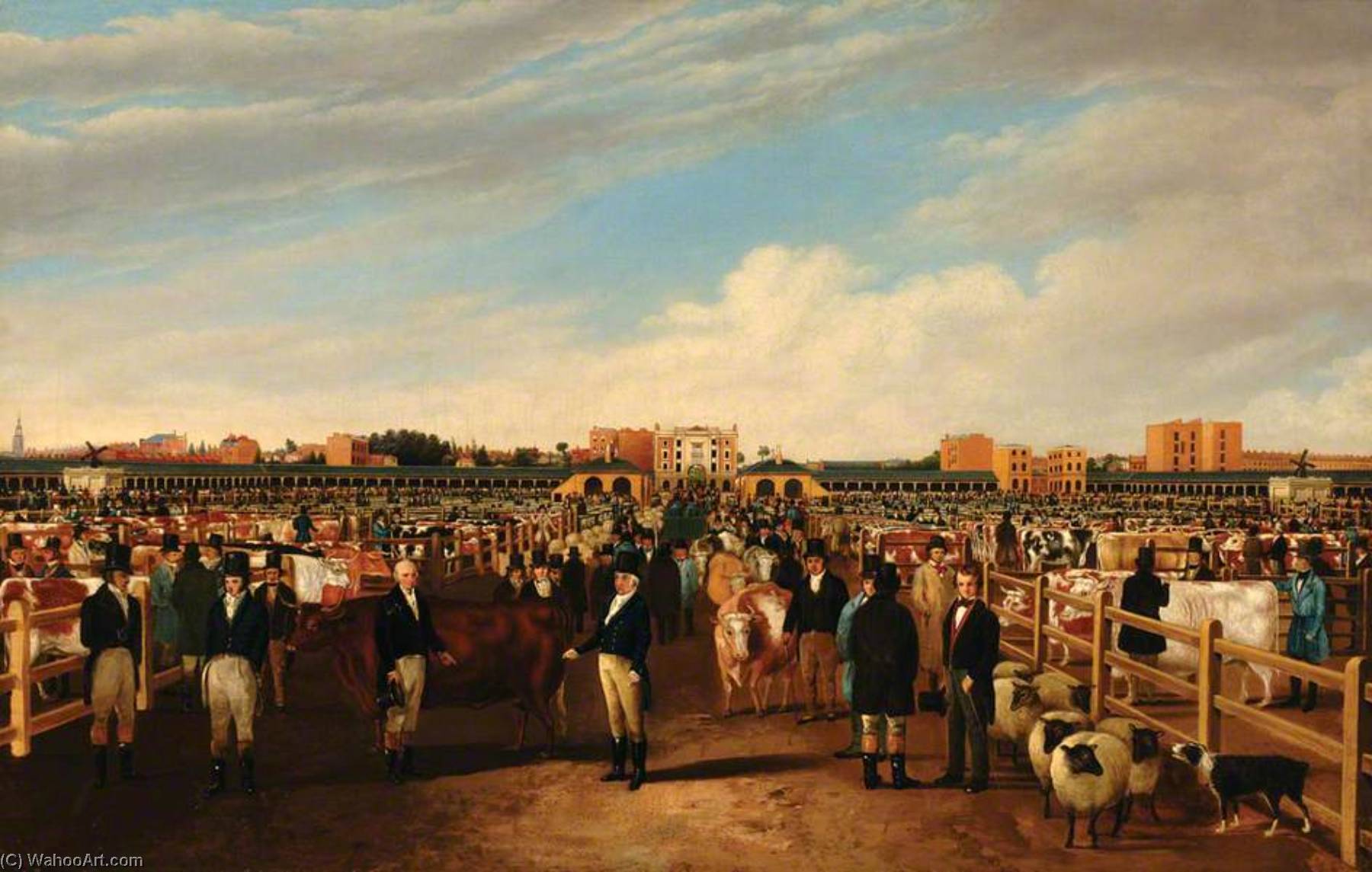 The Metropolitan Cattle Market, Copenhagen Fields, London — William Henry Davis