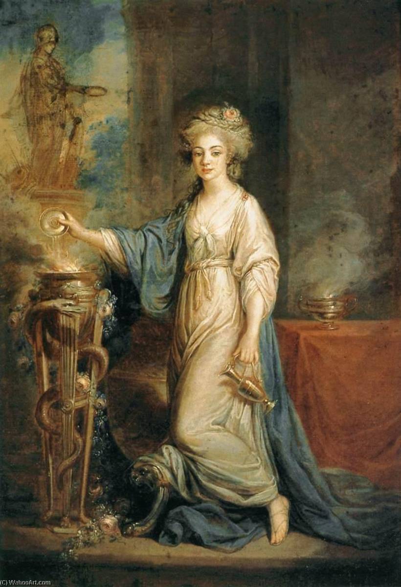 Portrait Of A Woman As A Vestal Virgin — Angelica Kauffmann (maria Anna Angelika)