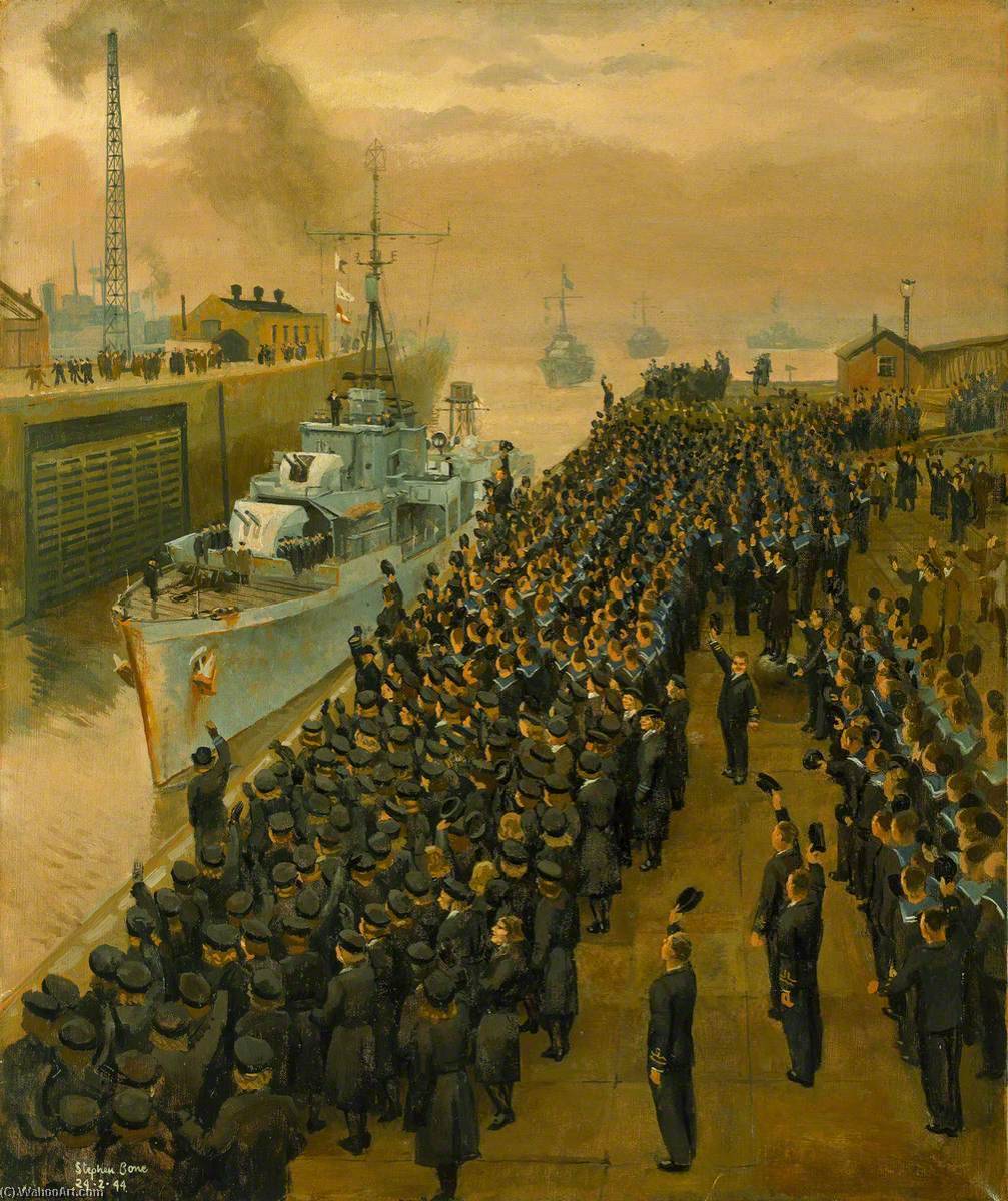 Arrival Of Second Escort Group Of Sloops At Liverpool — Stephen Bone