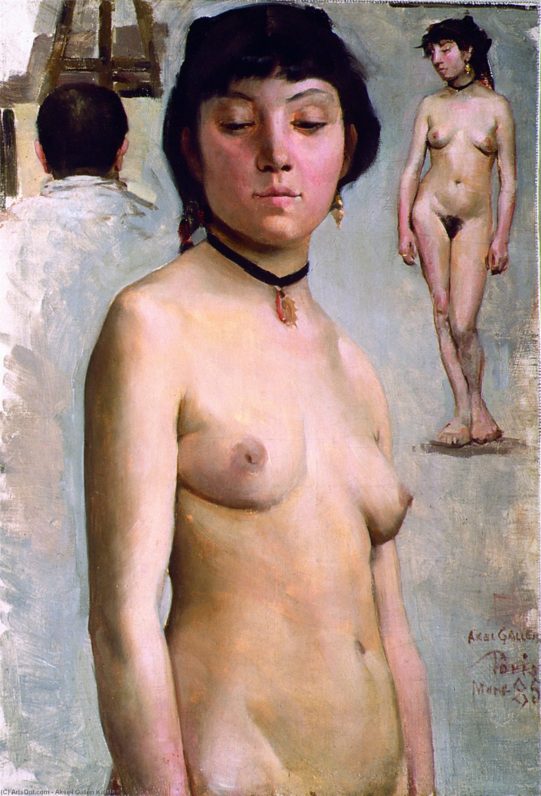 Study Of A Nude — Akseli Gallen-kallela