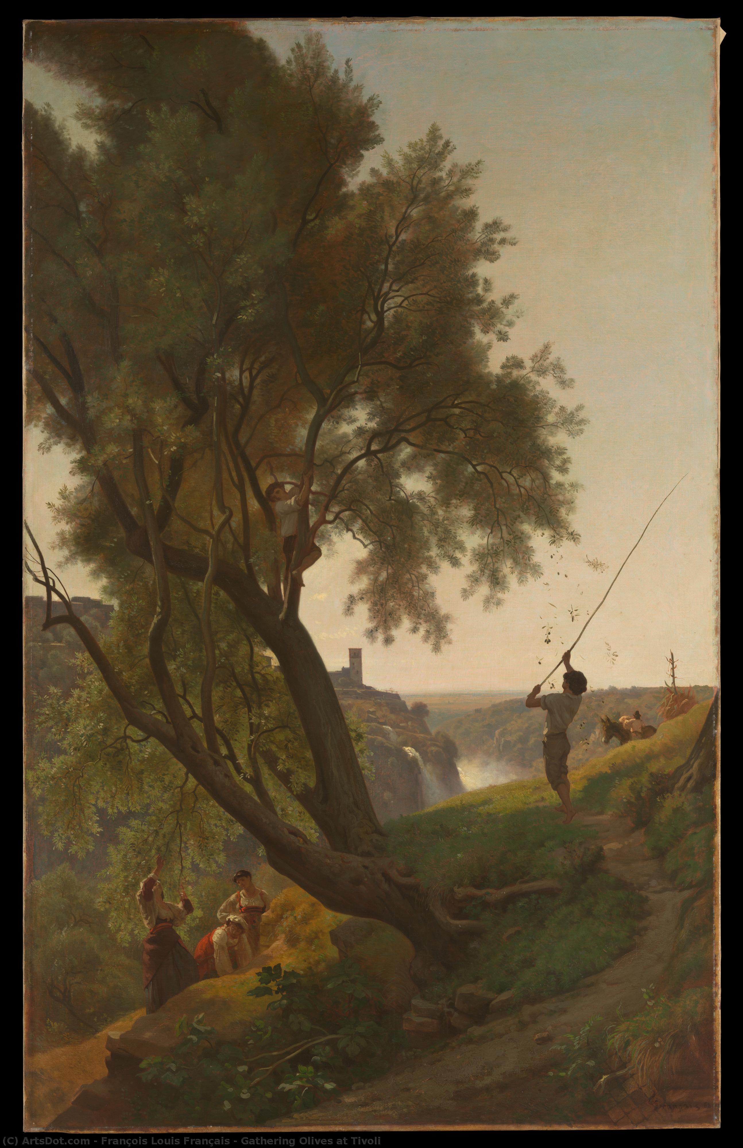 Gathering Olives At Tivoli — François Louis Français