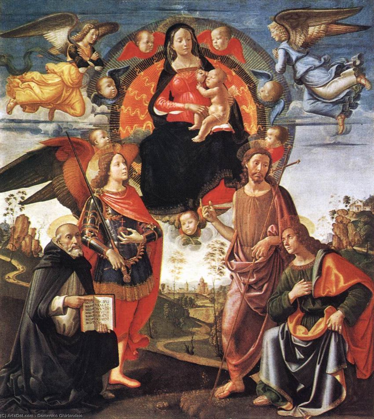 Madonna In Glory With Saints — Domeniko Đirlandajo
