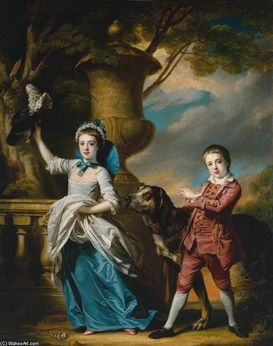 Anna Maria Astley, Aged Seven, And Her Brother Edward, Aged Five And A Half — Francis Cotes