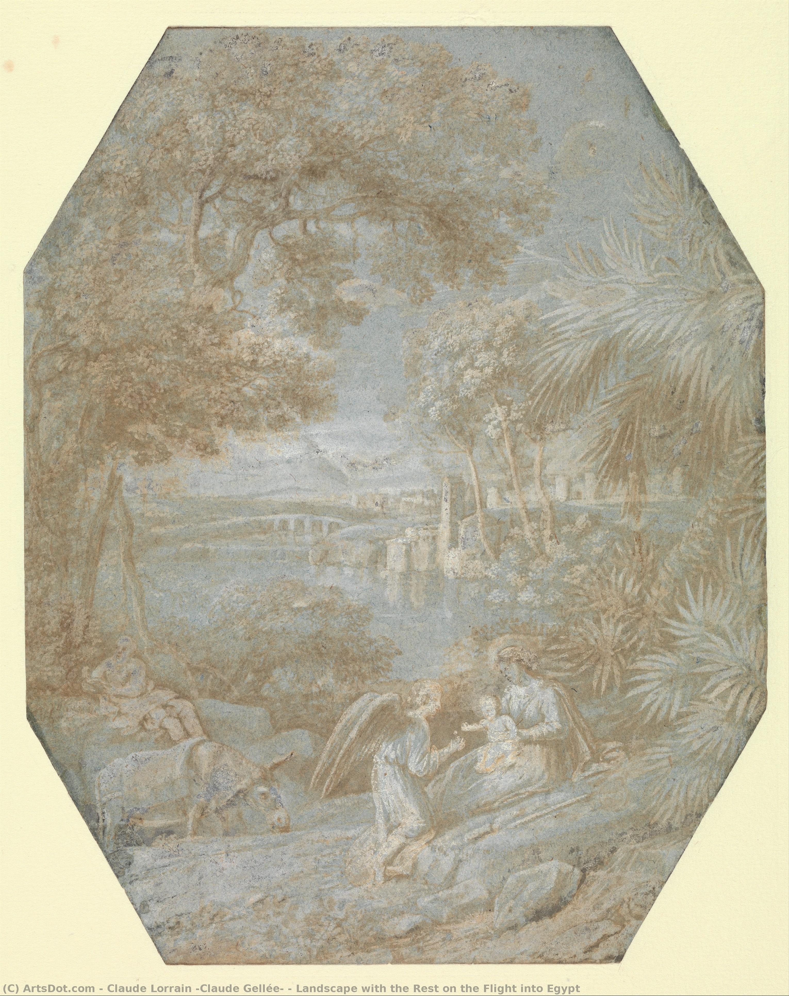 Landscape With The Rest On The Flight Into Egypt — Claude Lorrain (claude Gellée)