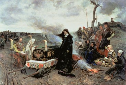 Joanna The Mad Accompanying The Coffin Of Philip — Francisco Pradilla Ortiz