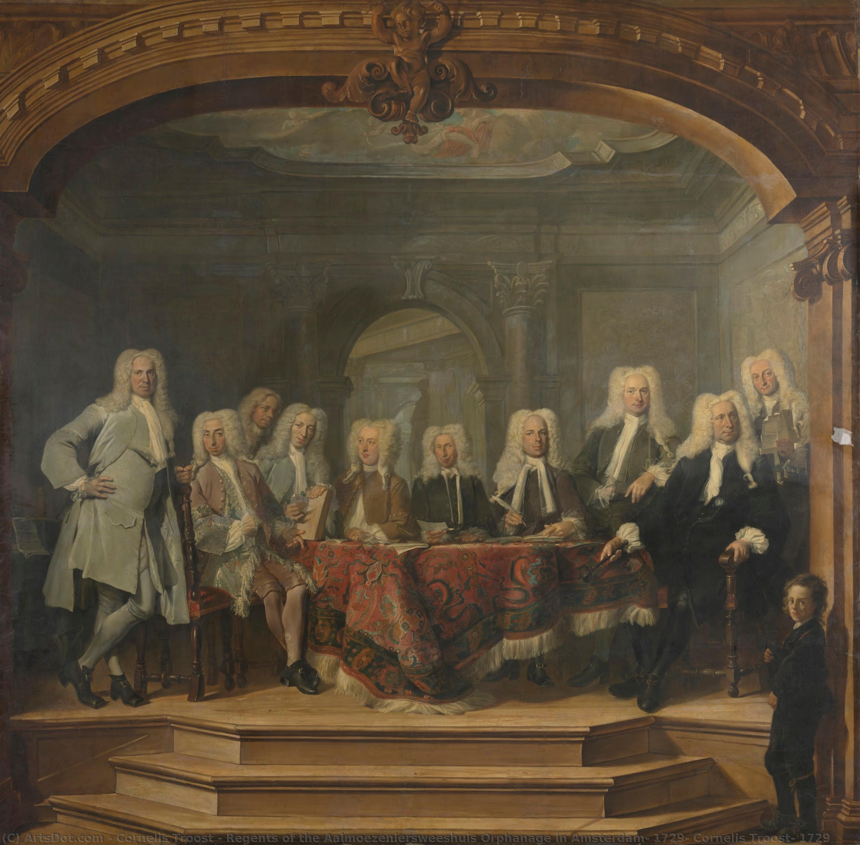 Regents Of The Aalmoezeniersweeshuis Orphanage In Amsterdam, 1729, Cornelis Troost, 1729 — Cornelis Troost