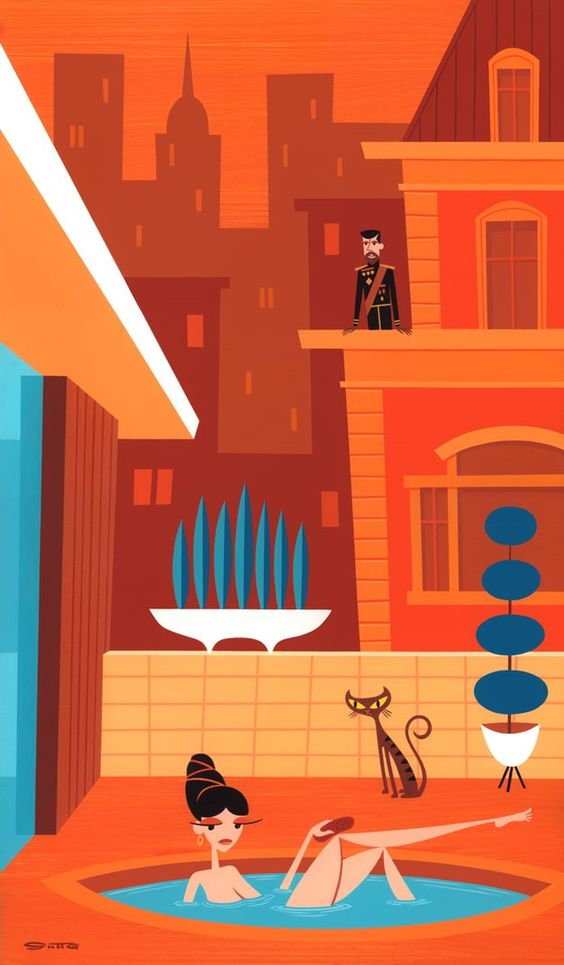 She Bath — Josh Agle (shag)