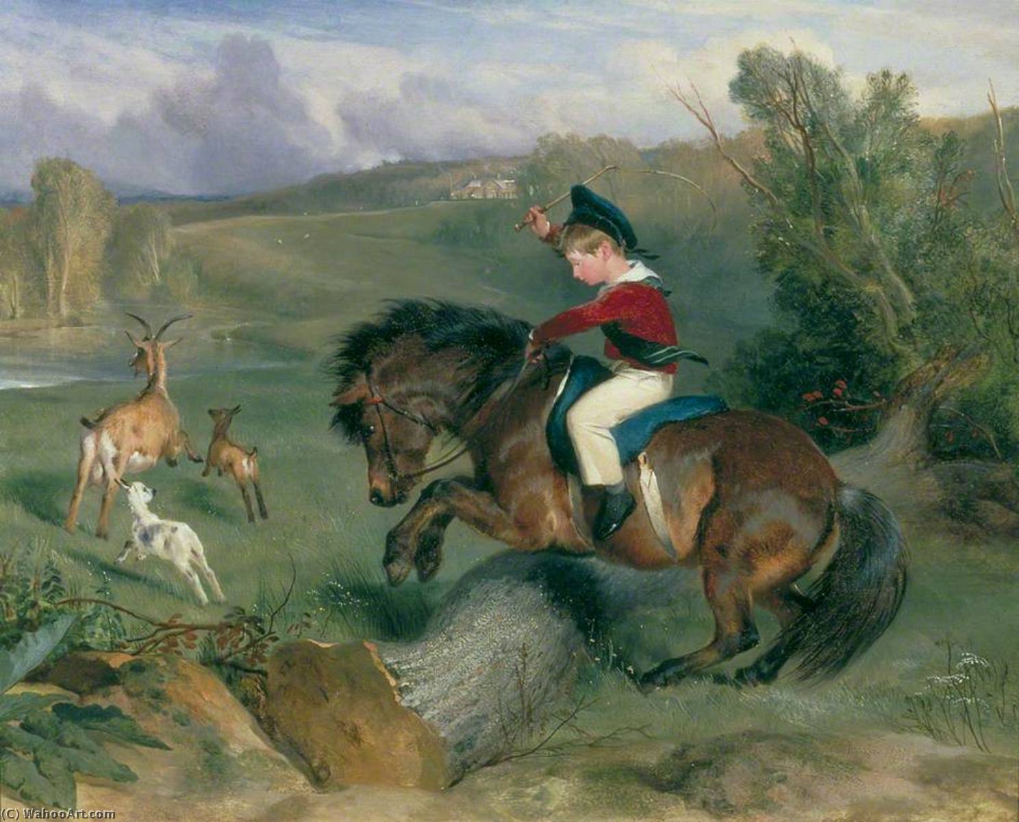 The First Leap, Lord Alexander Russell On His Pony 'emerald' — Sir Edwin Henry Landseer