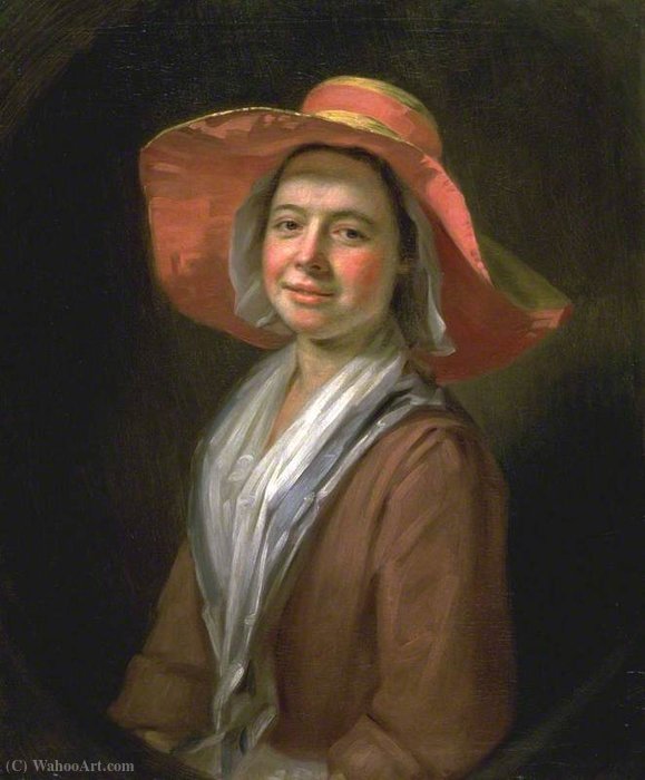 A Girl In A Straw Hat — Balthasar Denner