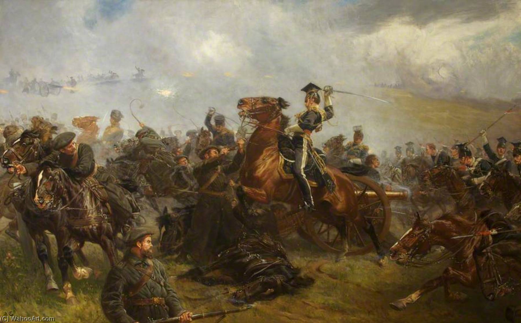 The Charge Of The Light Brigade, The Battle Of Balaclava, 15th October 1854, With Godfrey Charles Morgan, 1st Viscount Tredegar, Astride His Horse, 'sir Briggs' — John Charlton