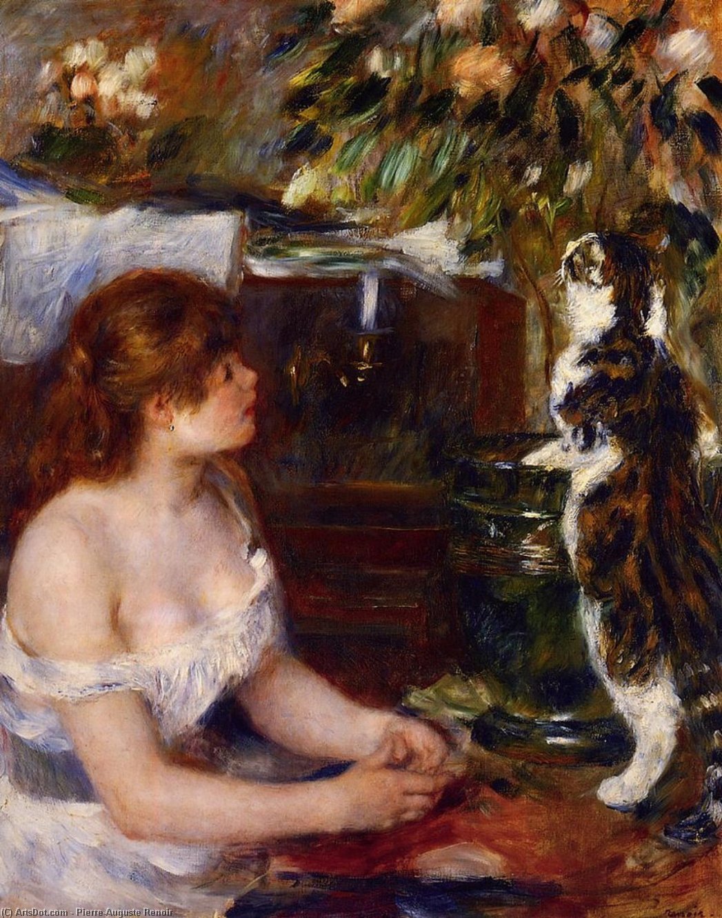 Mädchen Und Katze — Pierre-auguste Renoir