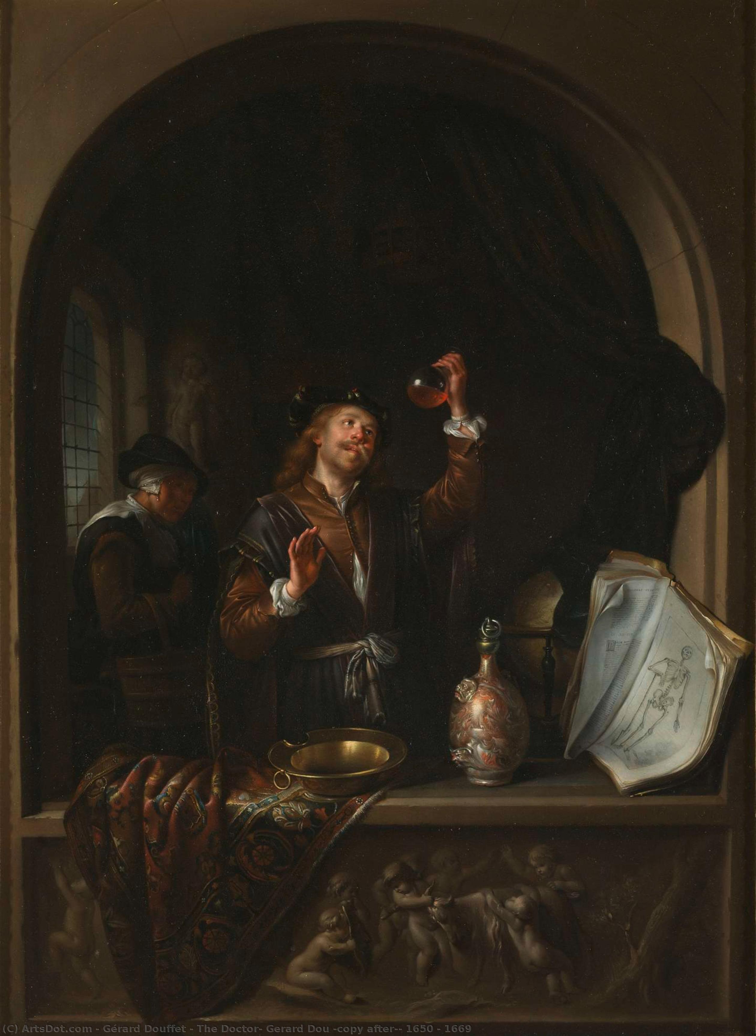 The Doctor, Gerard Dou (copy After), 1650 - 1669 — Gérard Douffet