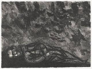 Dead And Bats (plate, Folio 13) From Oda A Lorca — Antonio Frasconi