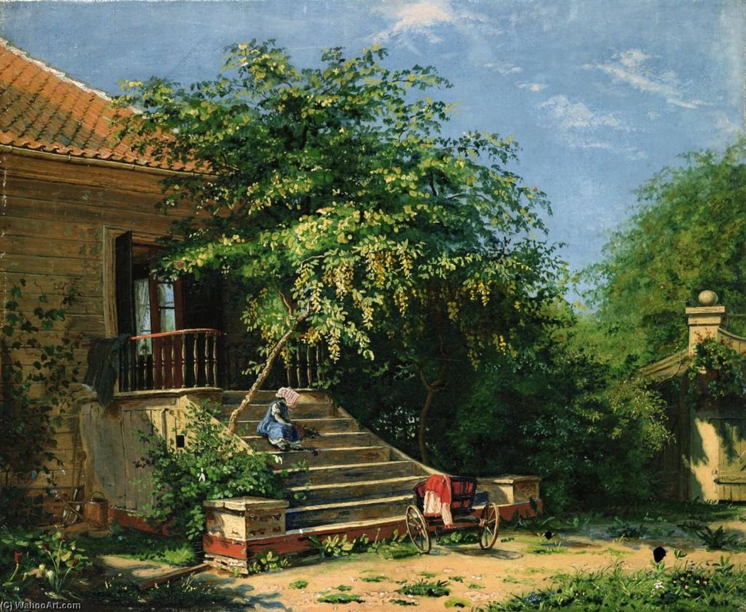 Norwegian Hagetrapp Ved Blegedammen Garden Stair By The Blege Pond — Frants Bøe