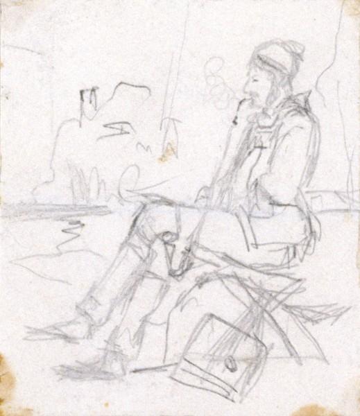 J.f. Lewis By Himself On The Rhine — John Frederick Lewis