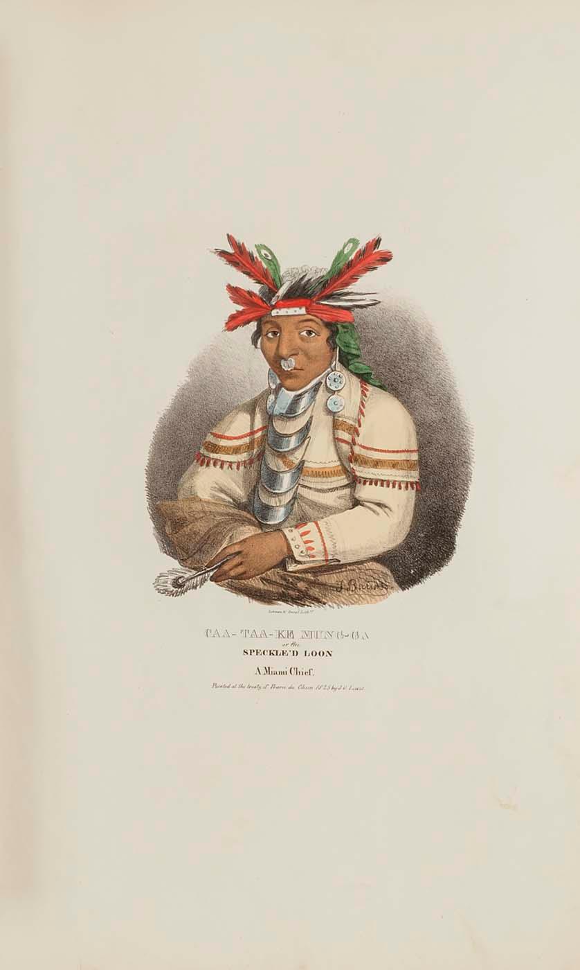 Caa Taa Ke Mung Ga Or The Speckle'd Loon, A Miami Chief, From The Aboriginal Portfolio — James Otto Lewis