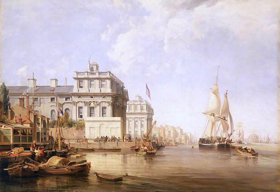Greenwich Hospital From The East, 1835 — Sr George Paul Chambers
