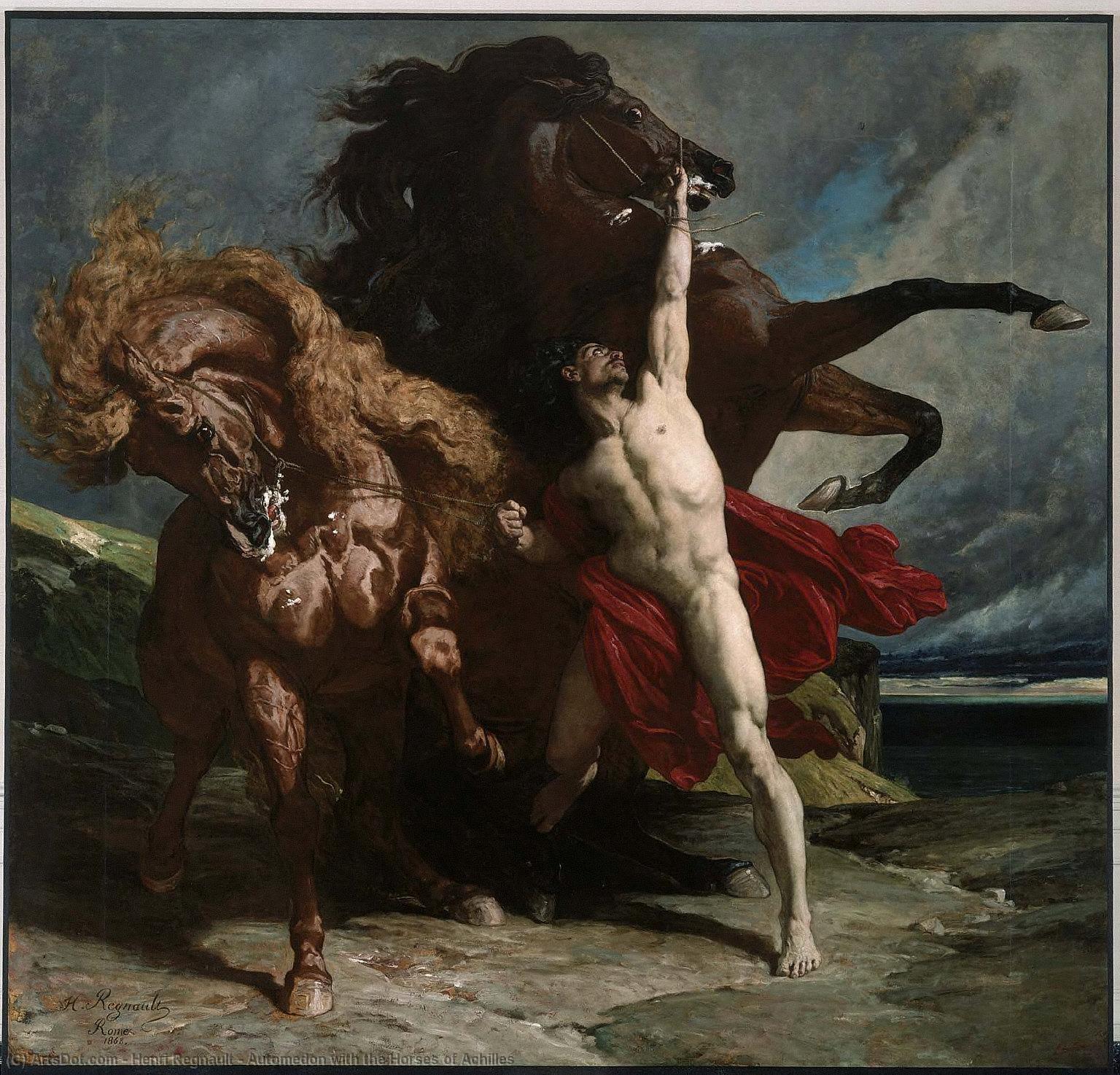 Automedon With The Horses Of Achilles — Henri Regnault