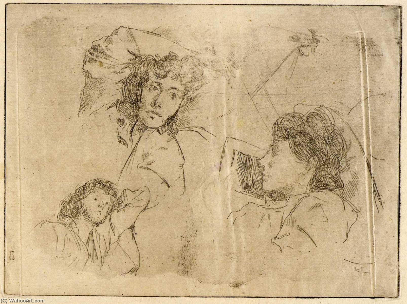 Three Heads Sketches — Julian Alden Weir