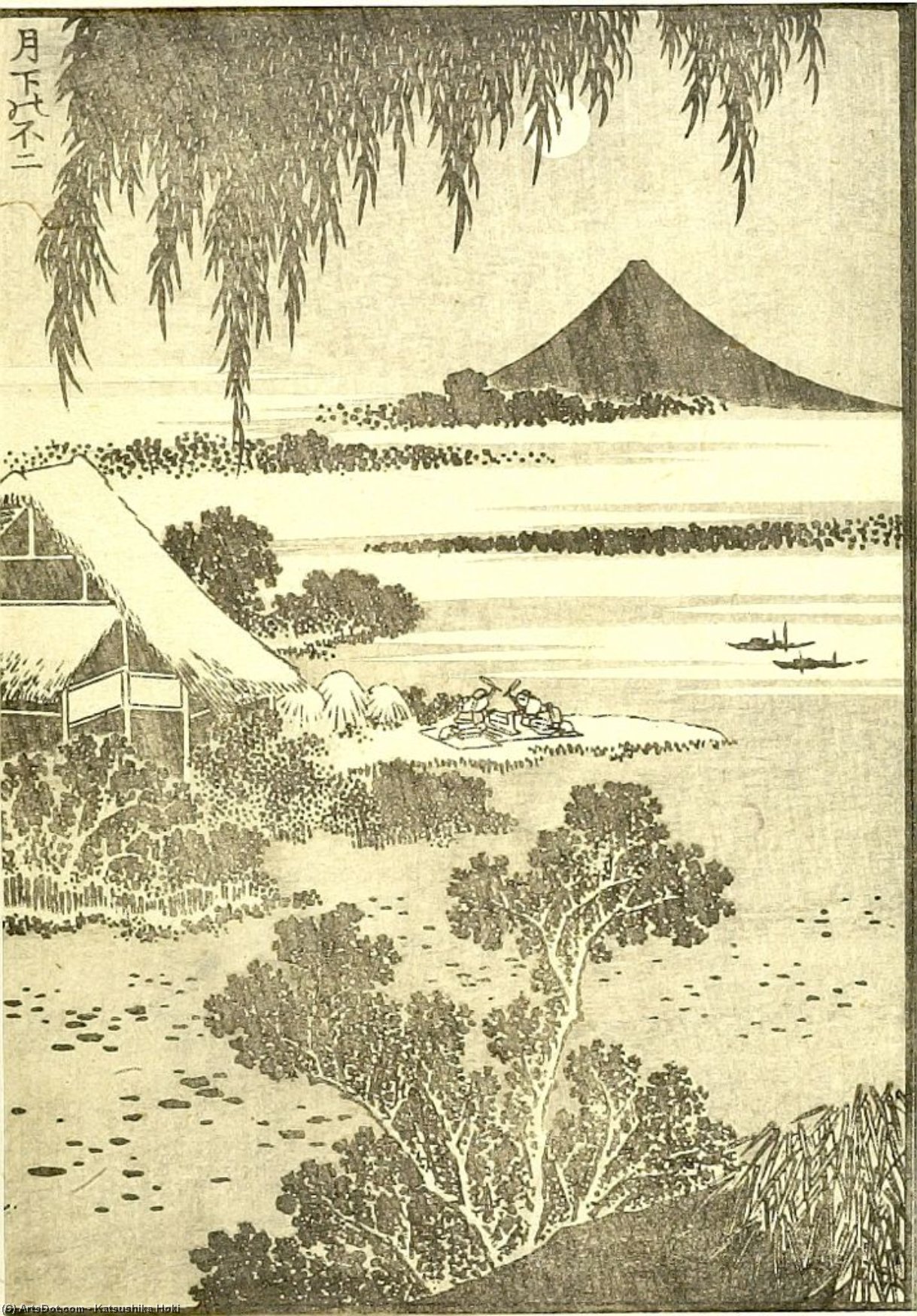 Fuji Unter Dem Mond — Katsushika Hokusai
