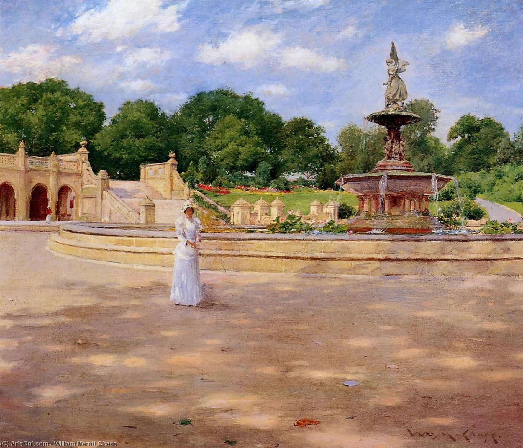 Ein Früher Spaziergang Im Park — William Merritt Chase