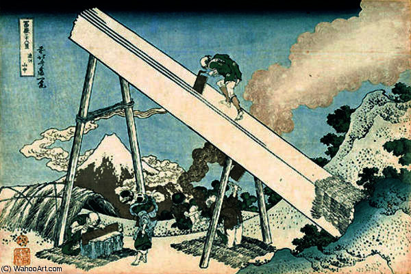 In The Mountain In Totomi Province — Katsushika Hokusai