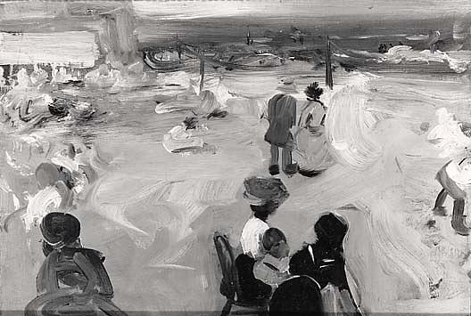 Figures By The Sea, (painting) — Alfred Henry Maurer