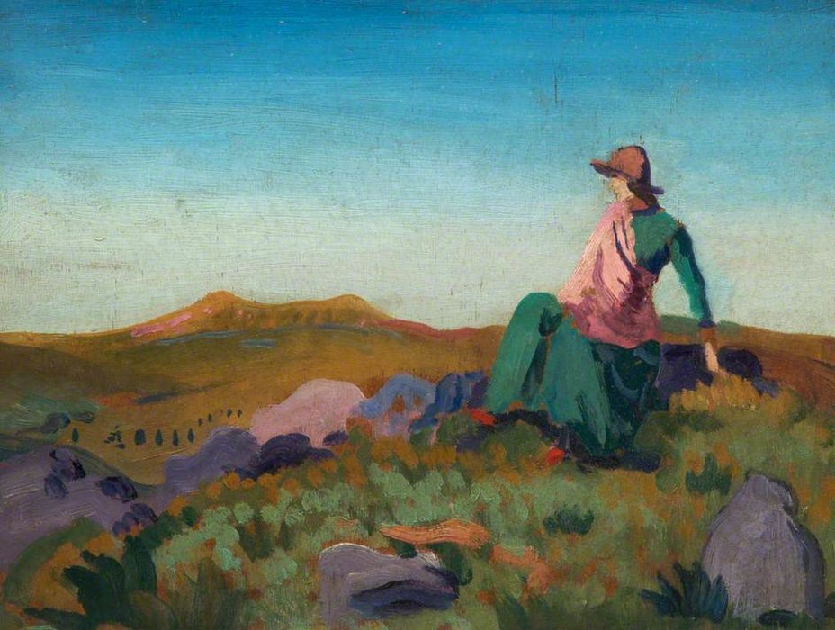 Landscape With A Figure — Derwent Lees