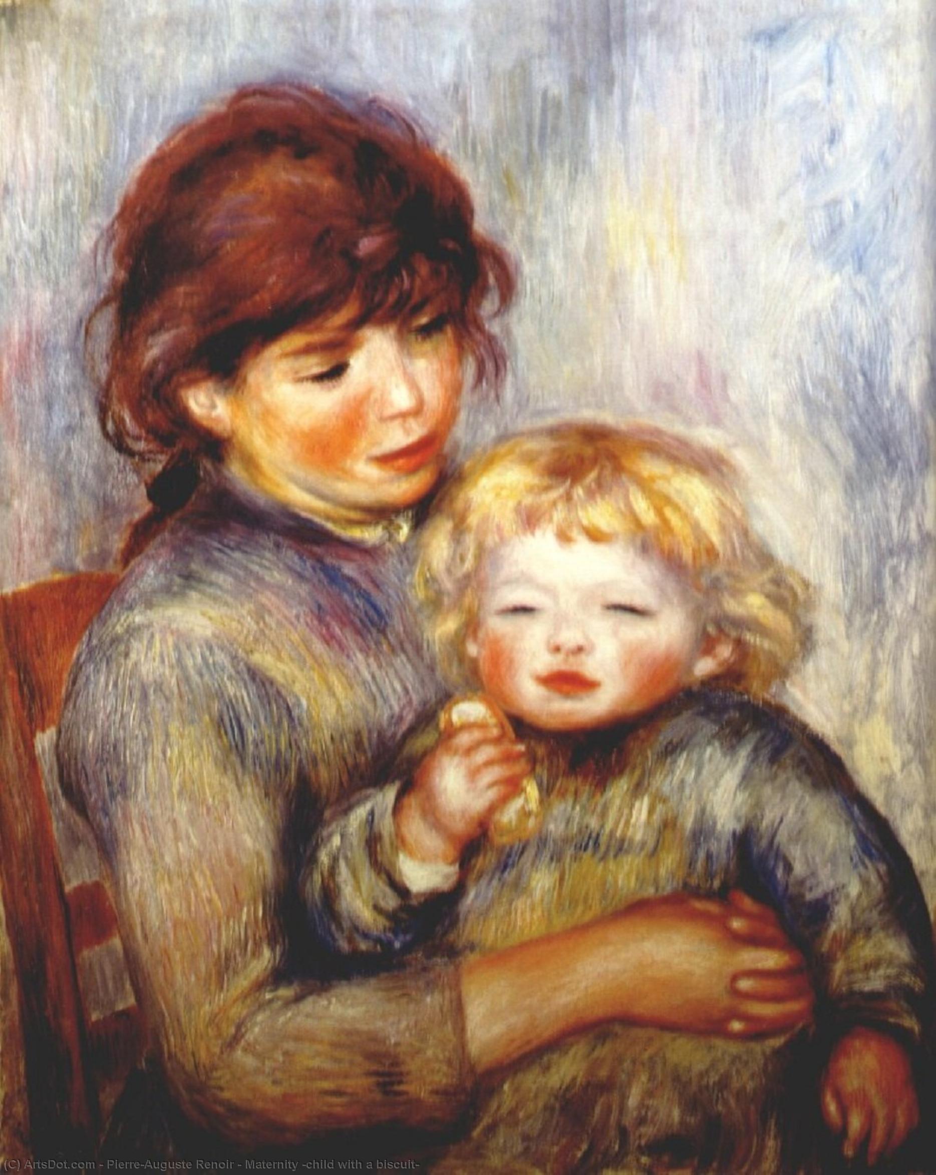 Maternity (child With A Biscuit) — Pierre-auguste Renoir