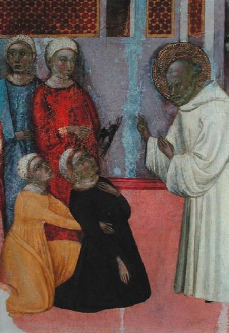 Exorcism Of A Man Possessed By A Demon, From The Altarpiece Of St. Bernard Of Clairvaux — Ferrer Bassa