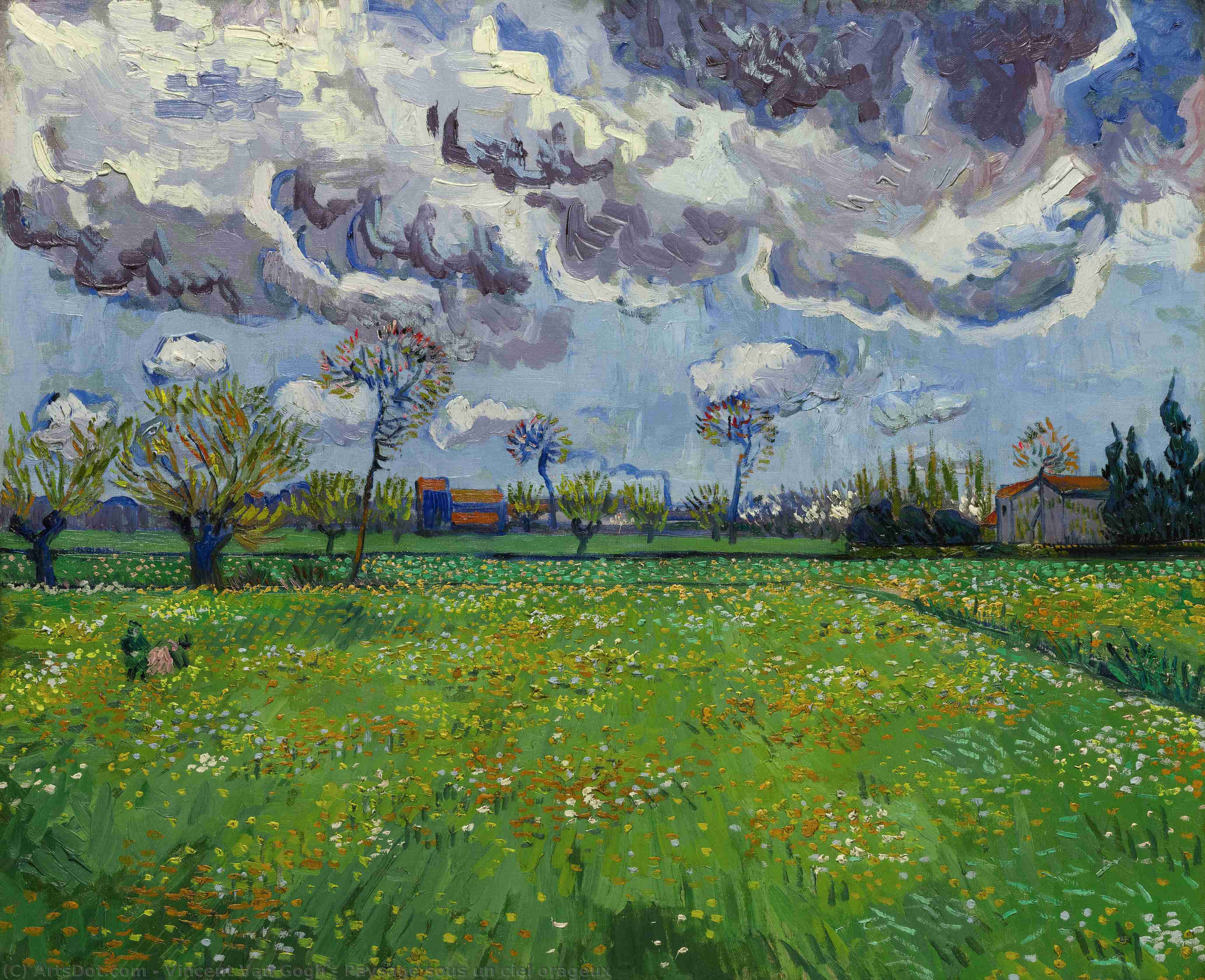 Paysage Sous Un Ciel Orageux — Vincent Willem Van Gogh