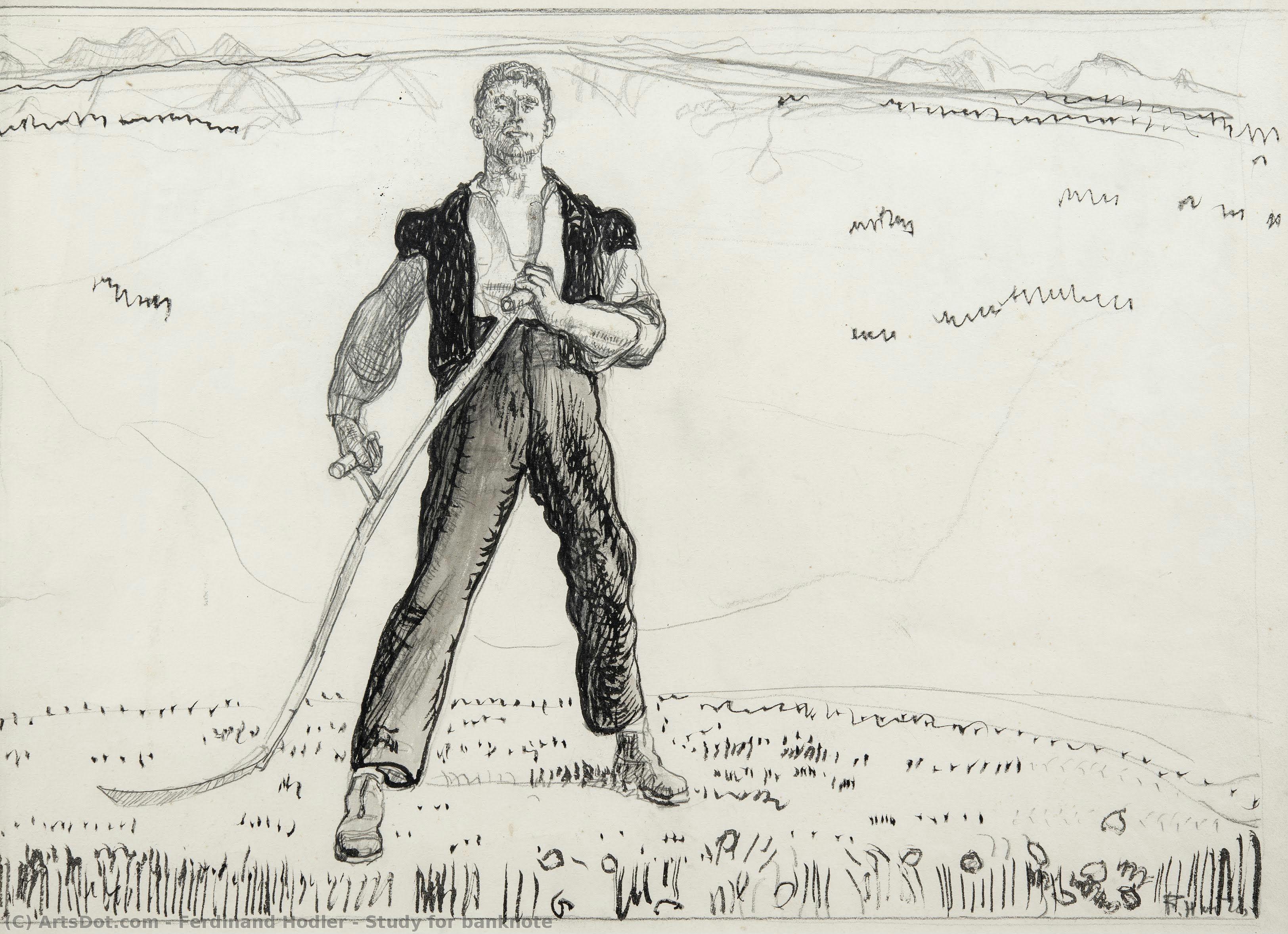 Study For Banknote — Фердинанд Хёдер