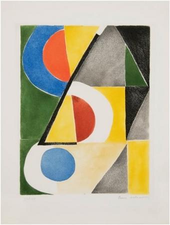 Abstract Composition With Triangles And Semicircles — Sonia Delaunay (sarah Ilinitchna Stern)