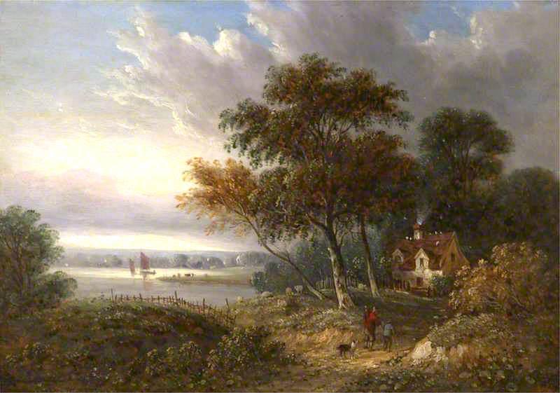 Landscape With A Cottage — Samuel David Colkett