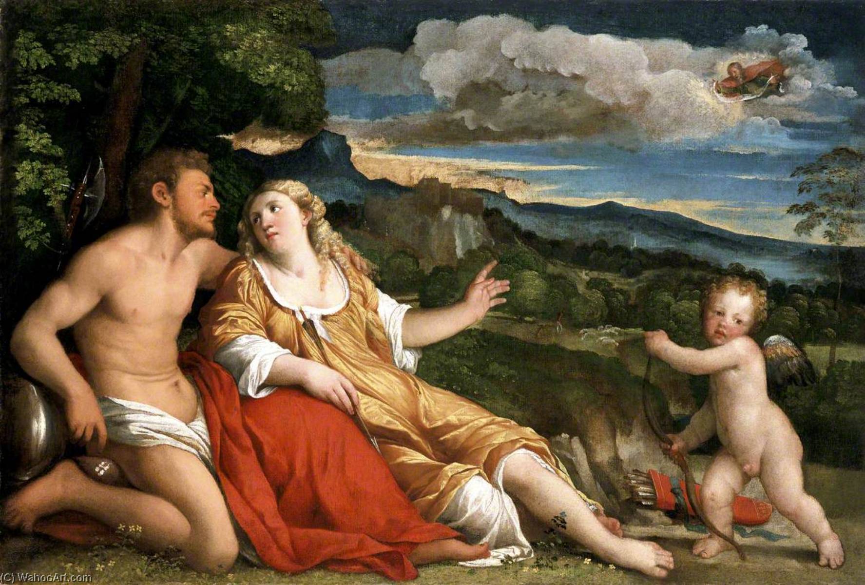 Mars, Venus And Cupid — Palma Il Vecchio